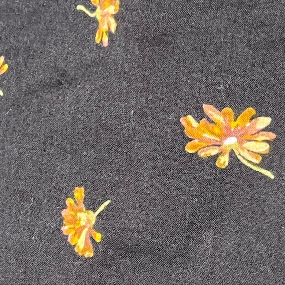 Madewell | Black Voile French Daisies Side Tie Top, Medium - Picture 5 of 11